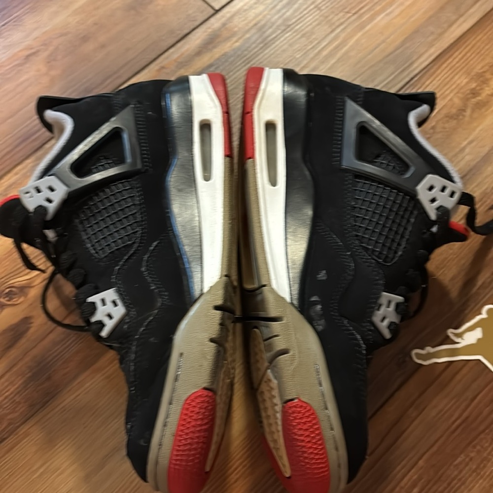 Air Jordan 4 retro (GS) black fire red cement grey youth size 6.5Y
